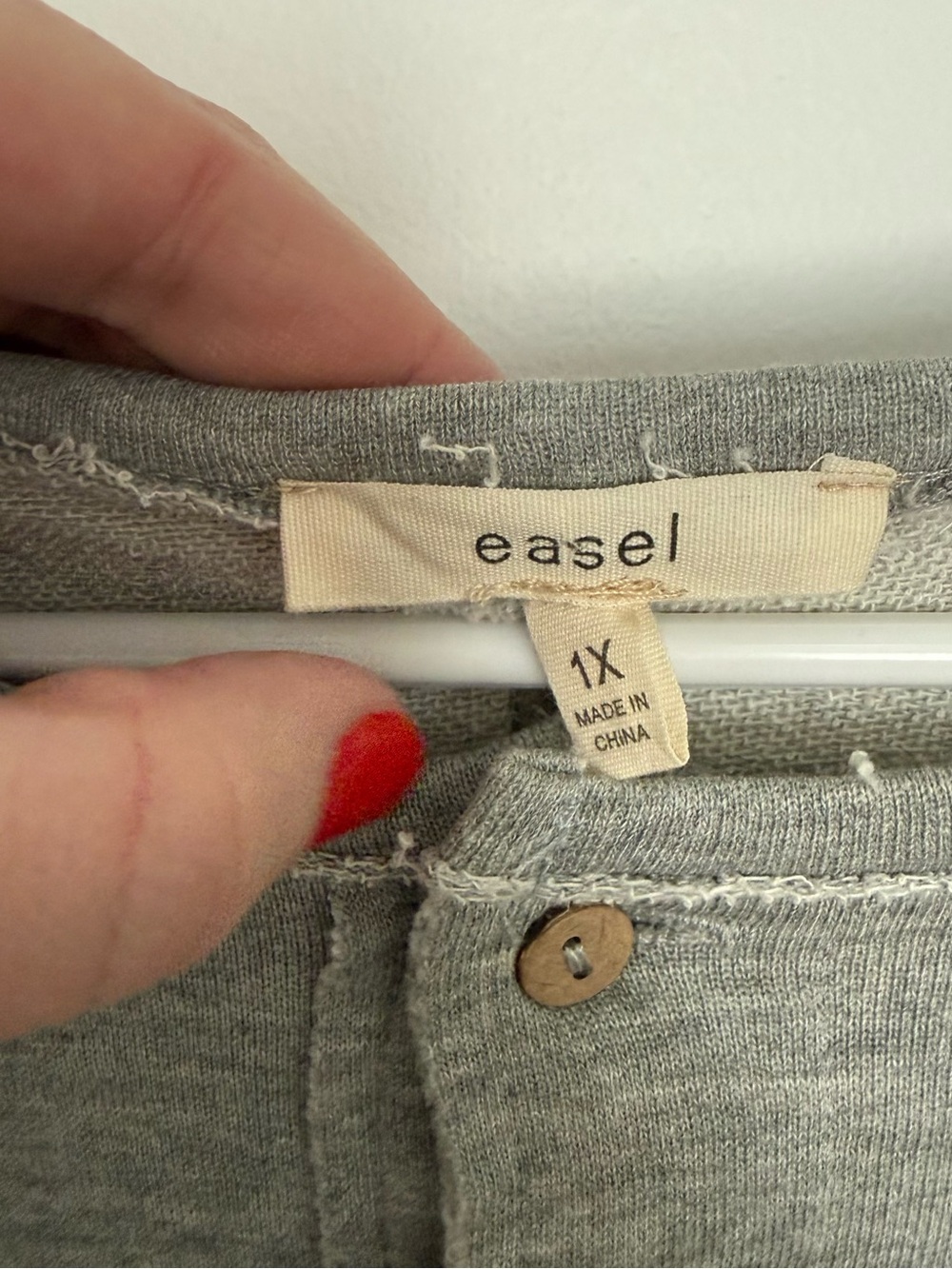 easel Gray Pullover with Leopard-Print Sleeve Detail - Picture 3 of 6